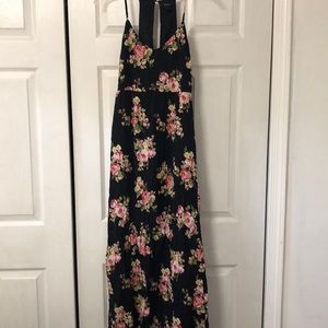 Black Floral Maxi Dress